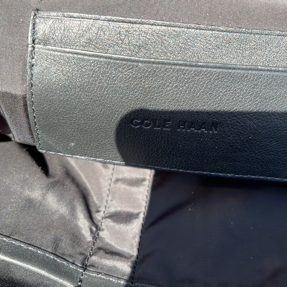 Cole haan black leather tote with braided straps and gold hardware - Picture 9 of 11